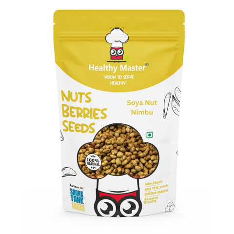 Healthy Master Roasted Soya Nuts | Lemon |Nimbu Flavour